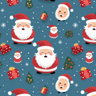 Père Noël festif avec cadeaux colorés